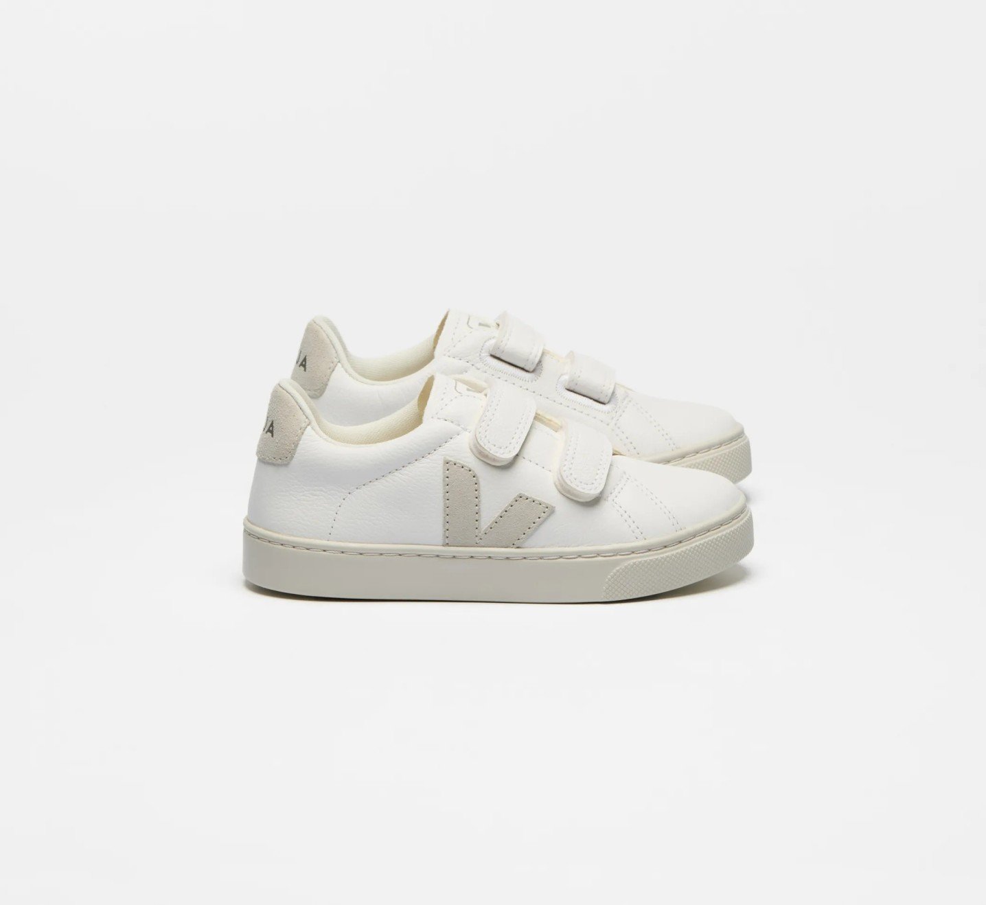 Tênis VEJA Infantil Esplar Mini | Couro Branco Natural VEJA - VERT Oficial