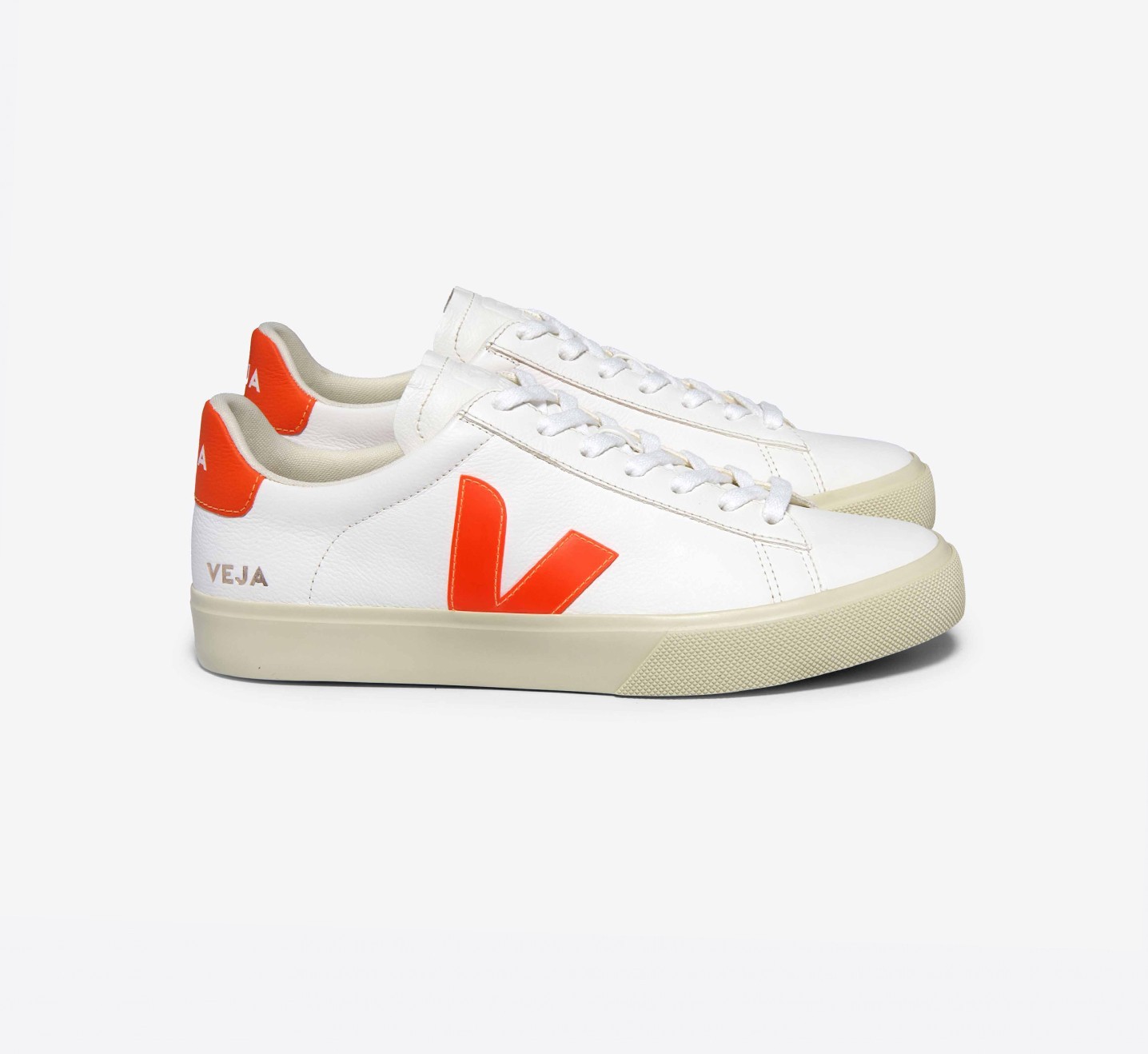 CAMPO CHROMEFREE LEATHER WHITE ORANGE FLUO LATERAL