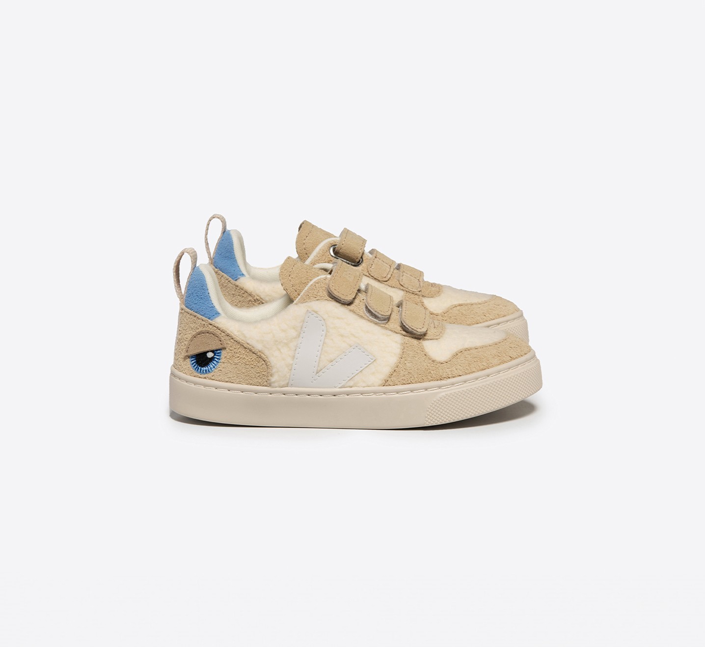 Tênis Infantil V-10 Fleece Veja X Bigstuffed Pure Branco VEJA - VERT