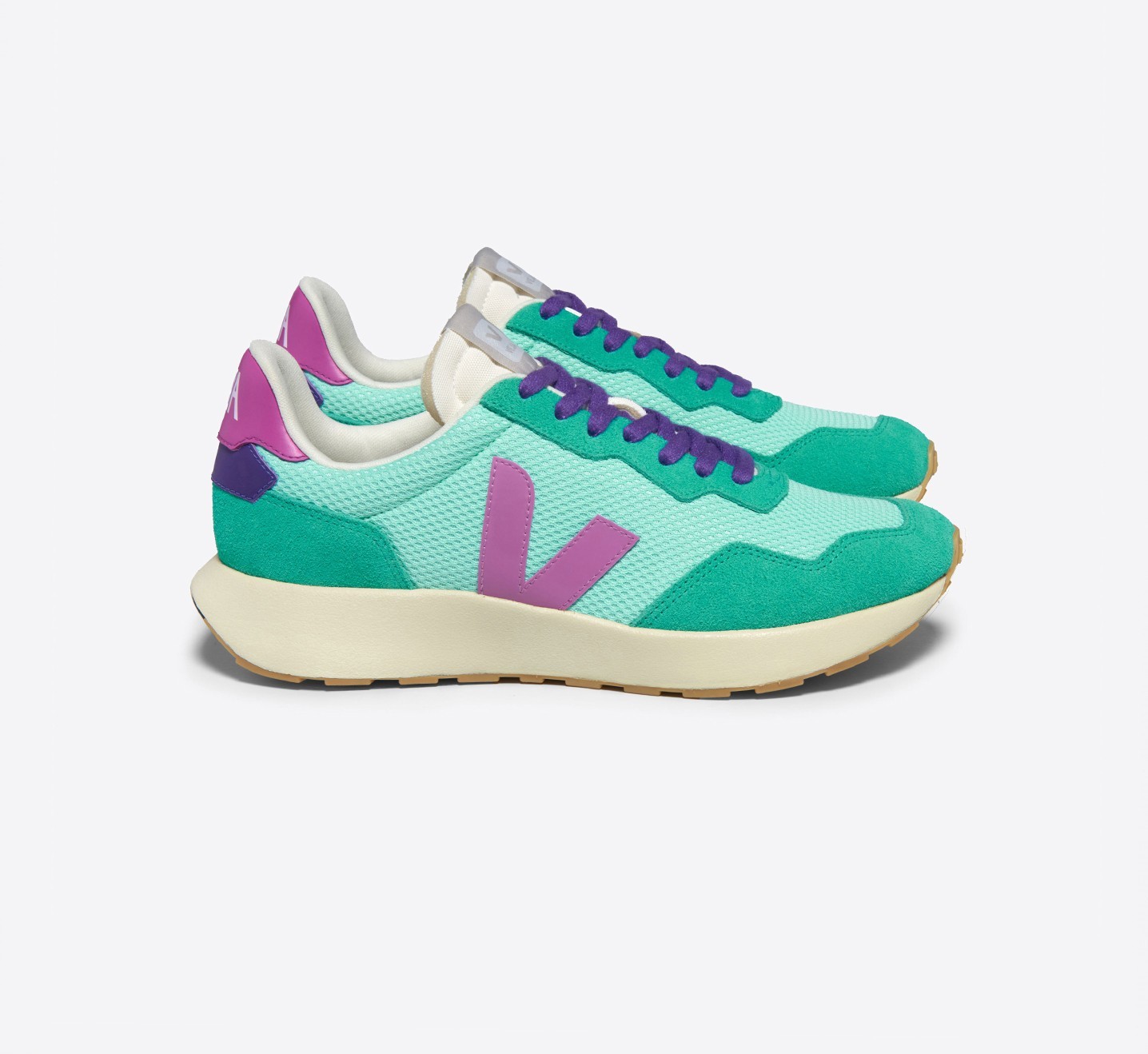 Tênis Feminino Paulistana Alveomesh Turquoise Mulberry VEJA - VERT