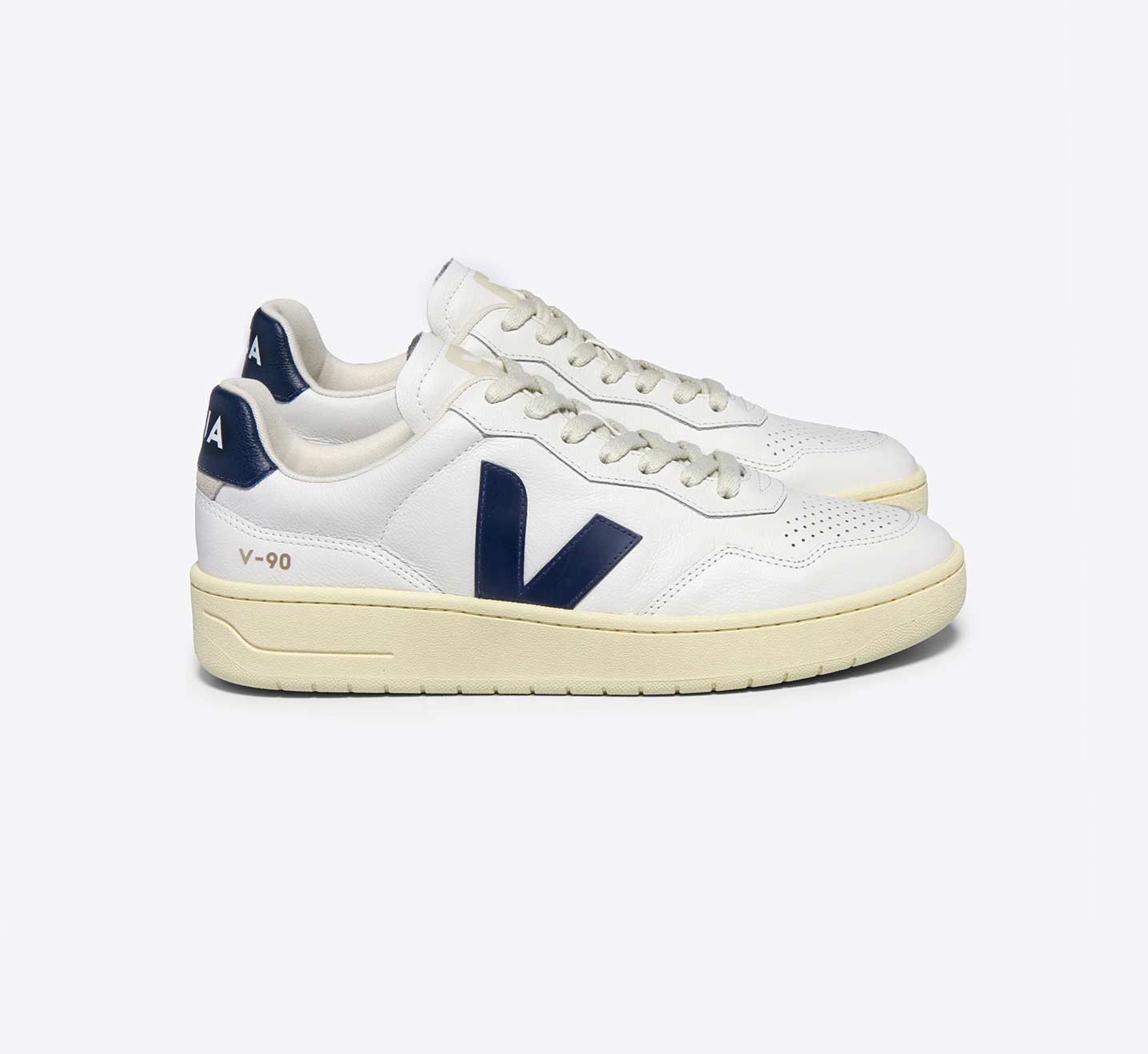 V-90 LEATHER WHITE NAUTICO LATERAL