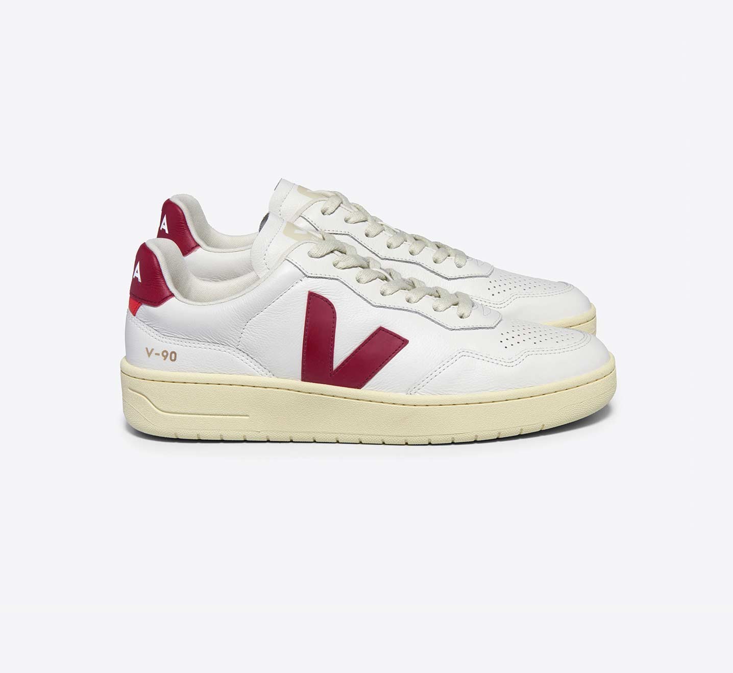 V-90 LEATHER WHITE MARSALA LATERAL