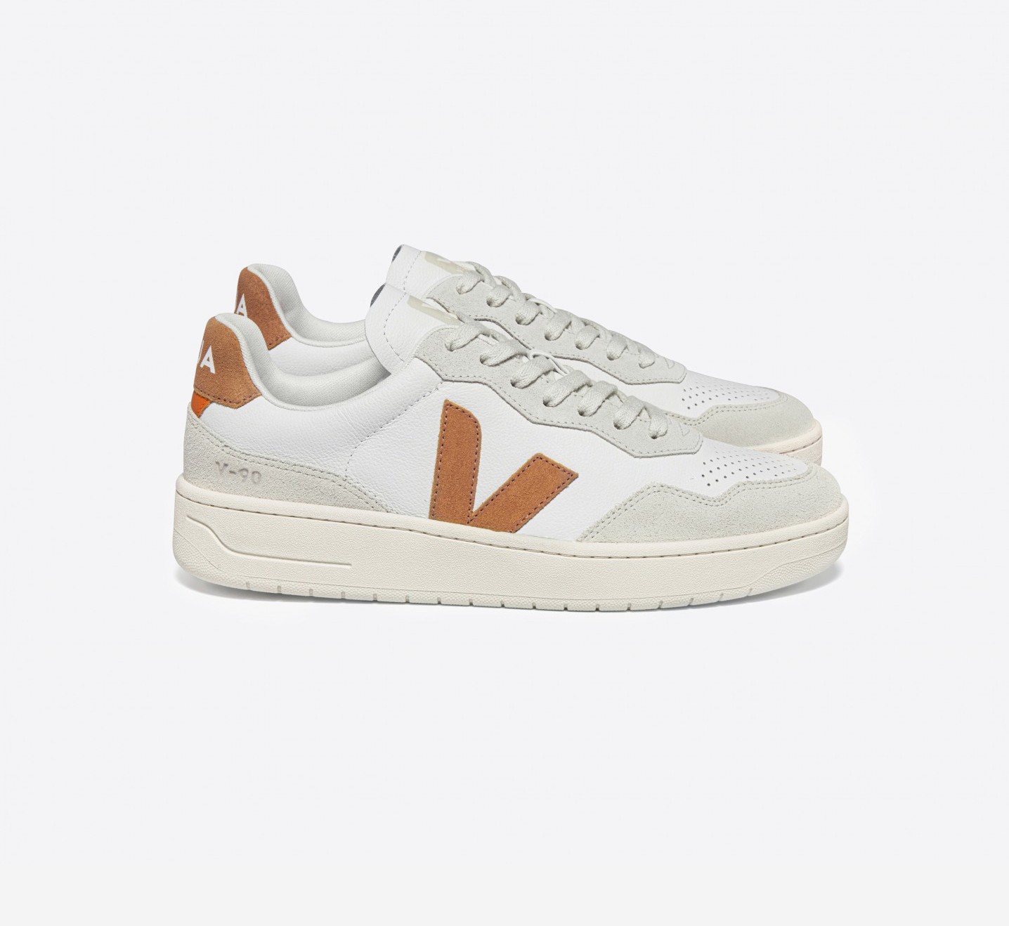 Tênis Masculino V-90 Couro Branco Umber VEJA - VERT